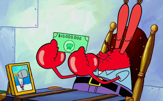 Mr. Krabs with money