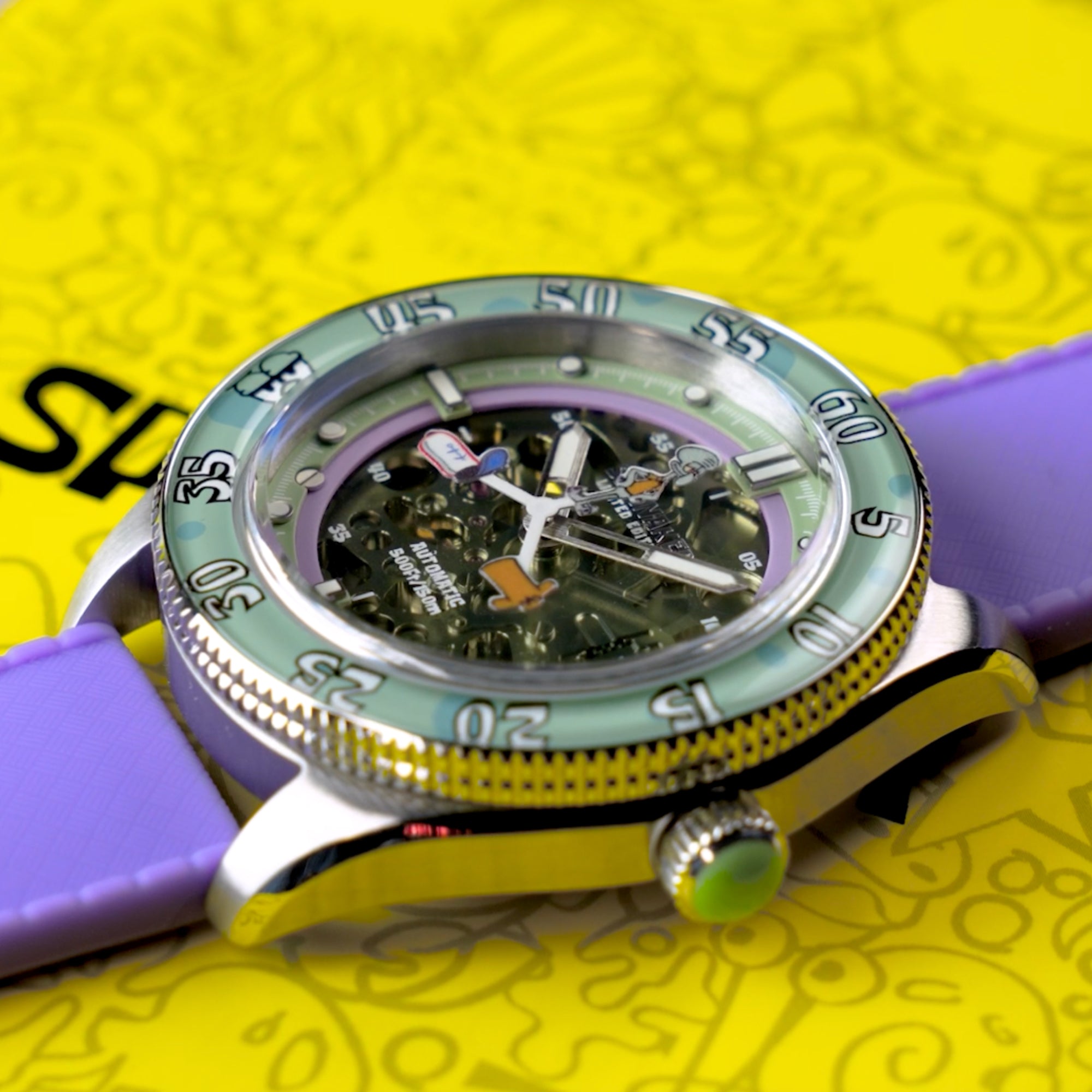 Boo Watch Sour Seconds | Croft Mid-Size Skeleton Automatic SpongeBob SquarePants ...